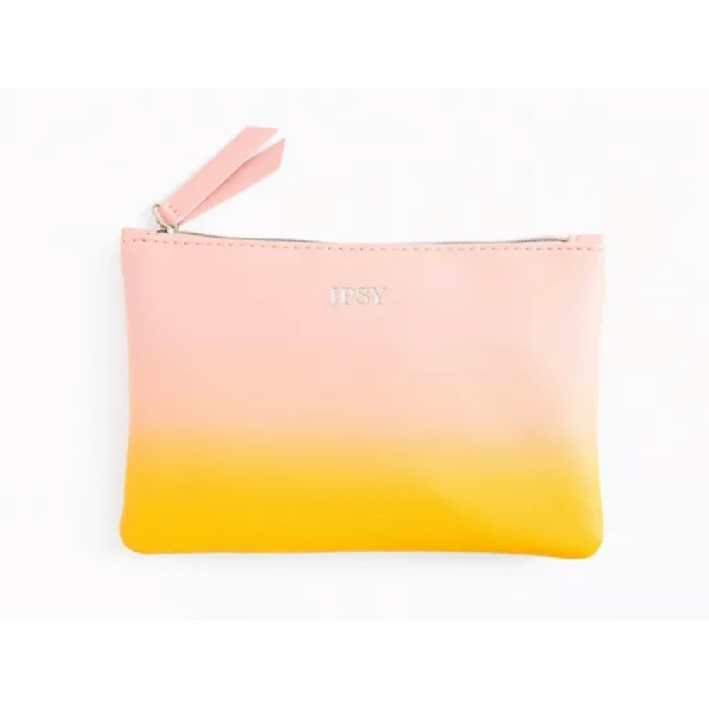 💎 3/$12 Ipsy Glam Bag Pink/Yellow Gradient - 5 x 7” NEW